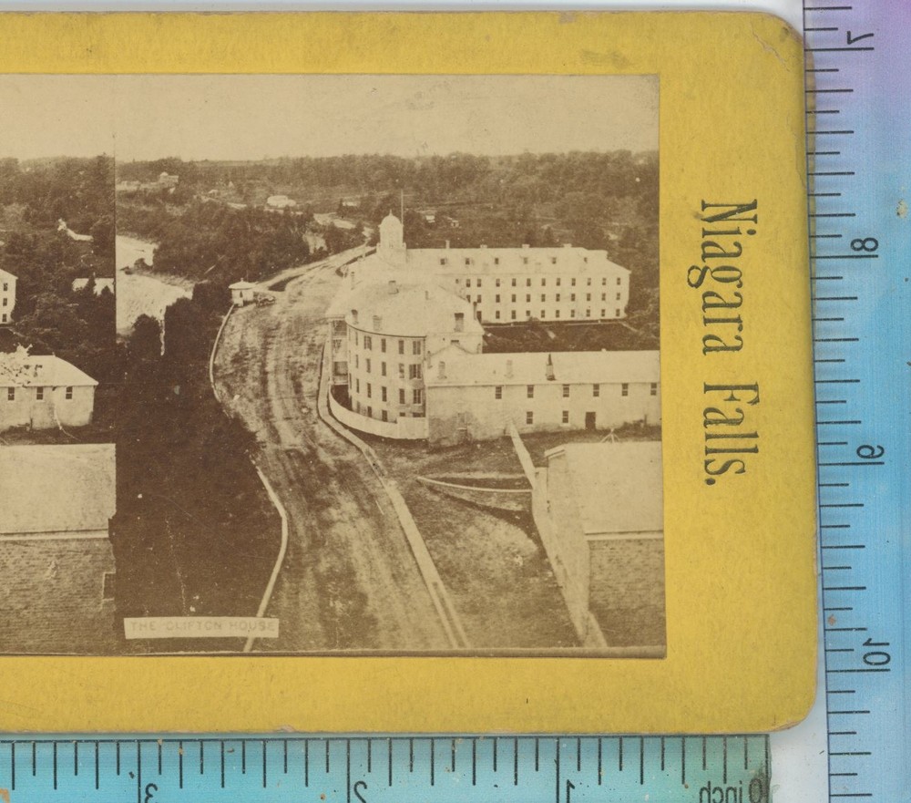 Clifton House from Elevator Niagara Falls  Stereoview