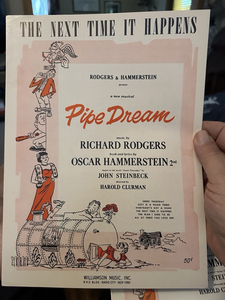 M Rodgers & Hammerstein Musical Sheet Music PIPE DREAM ‘Next Time It Happens’