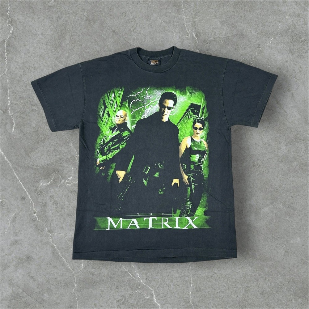 Vintage The Matrix Movie Promo Size Large Changes Single Stitch Reprint T-Shirt
