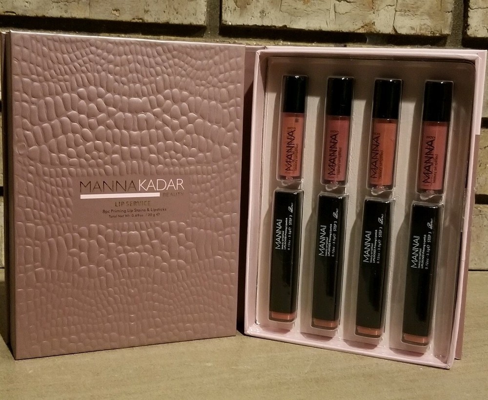 Manna Kadar Beauty-- Lip Service-- 8pc Priming Lip Stains & Lipsticks NIB