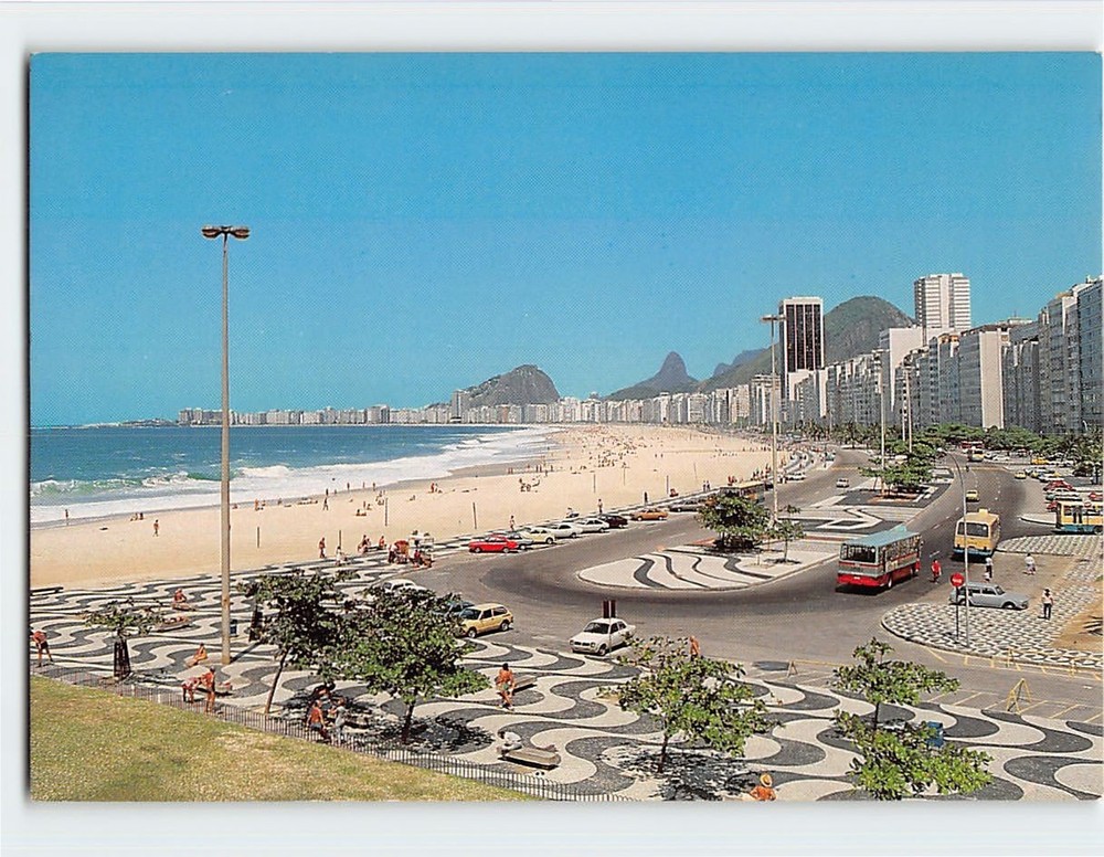 Postcard Copacabana Beach Rio de Janeiro Brazil