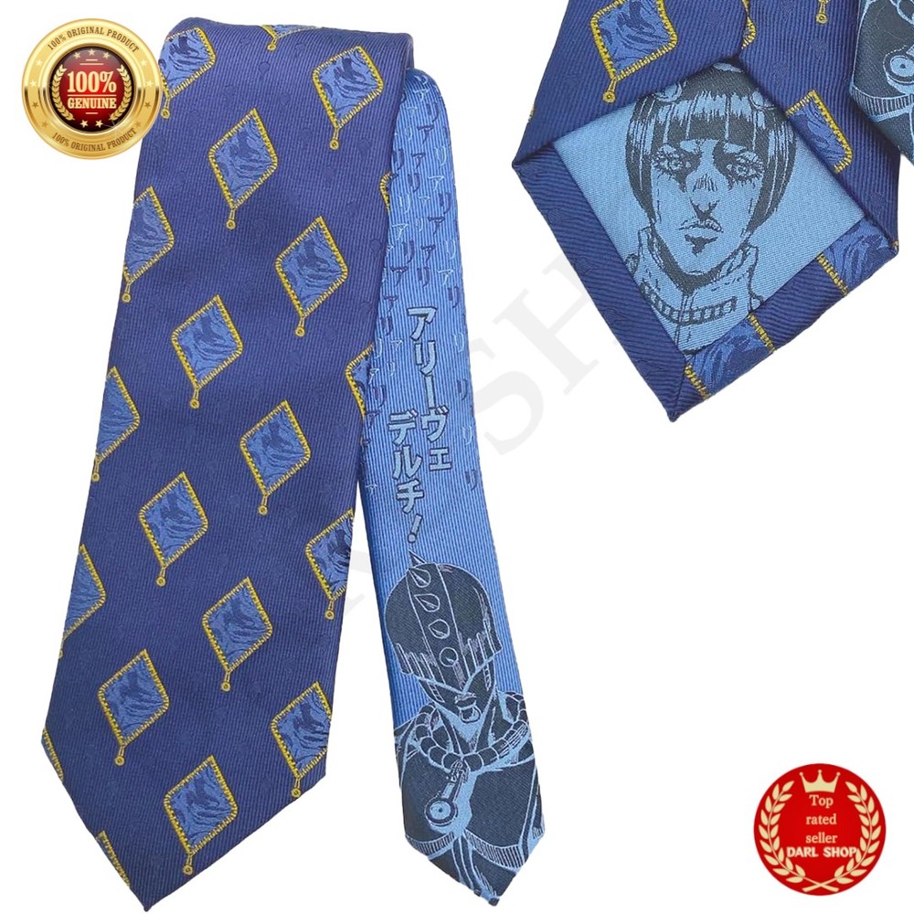 JoJo's Bizarre Adventure Golden Wind BRUNO BUCCIARATI Necktie Tie Navy JAPAN NEW