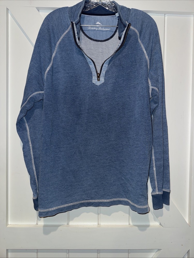 Tommy Bahamas 1/4 Zip Blue Men’s Medium