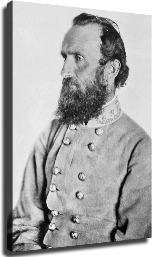 Confederate General Stonewall Jackson Canvas Poster Print Modern Wall Art