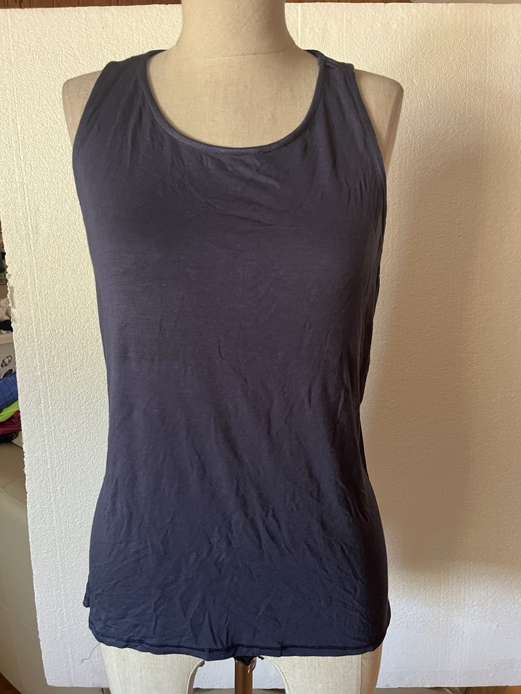 90 Degrees Athletic Top Women’s Size Large Blue Yoga Top Open Back Tank Top