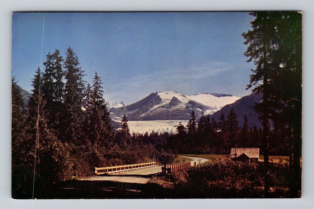 Alaska AK Mendenhall Glacier Winding Road To Mendenhall Vintage Postcard