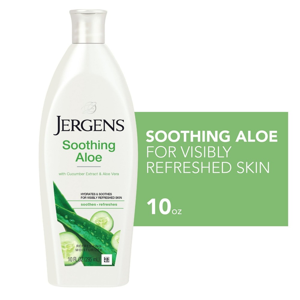 Jergens Soothing Aloe Refreshing Moisturizer Body Lotion Aloe ver 10oz (6 Pack)