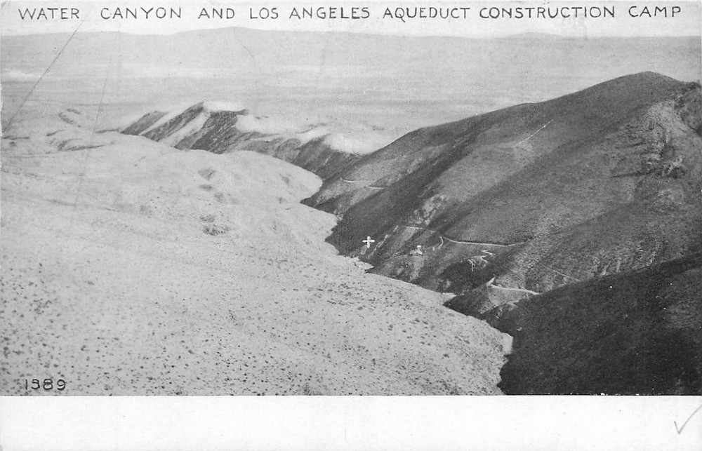 c1910 Los Angeles California Aqueduct Construction Benham Postcard 26-4103