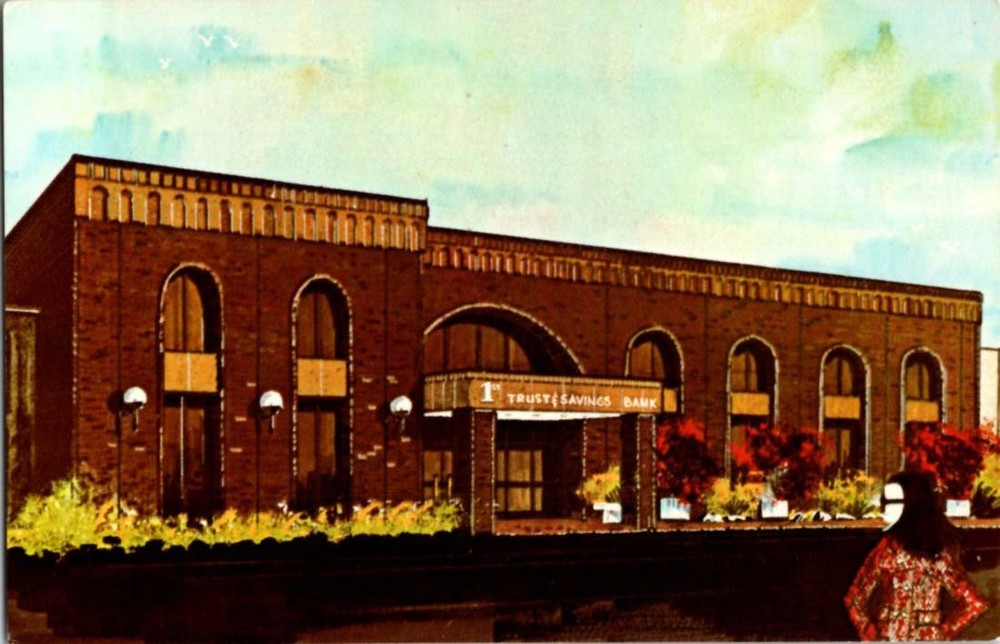 Taylorville Illinois IL : BANK SCENE m/14 BD4009