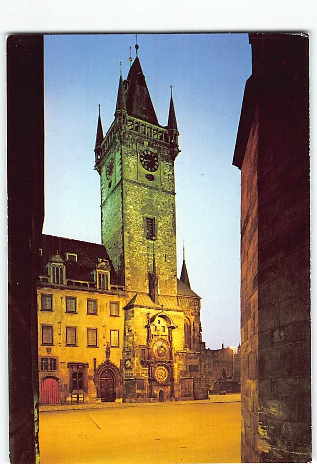 Postcard Old Town Hall and the Prague Astronomical Clock Prague Czech Republic