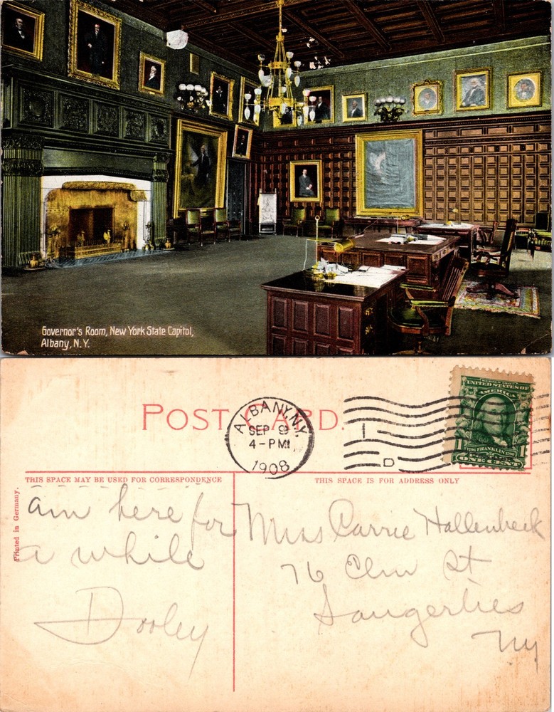 Governor's Room New York State Capitol Albany NY Postcard