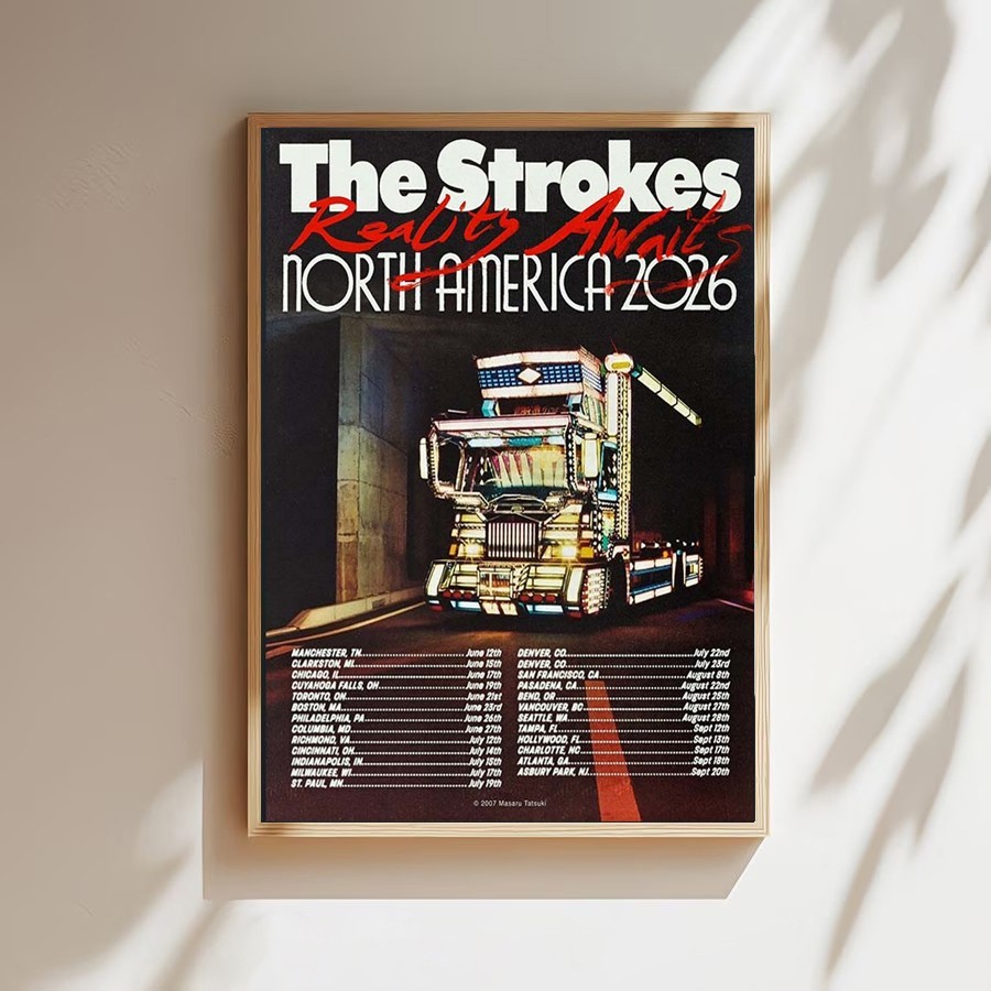 The Strokes Reality Awaits North America 2026 Tour Poster