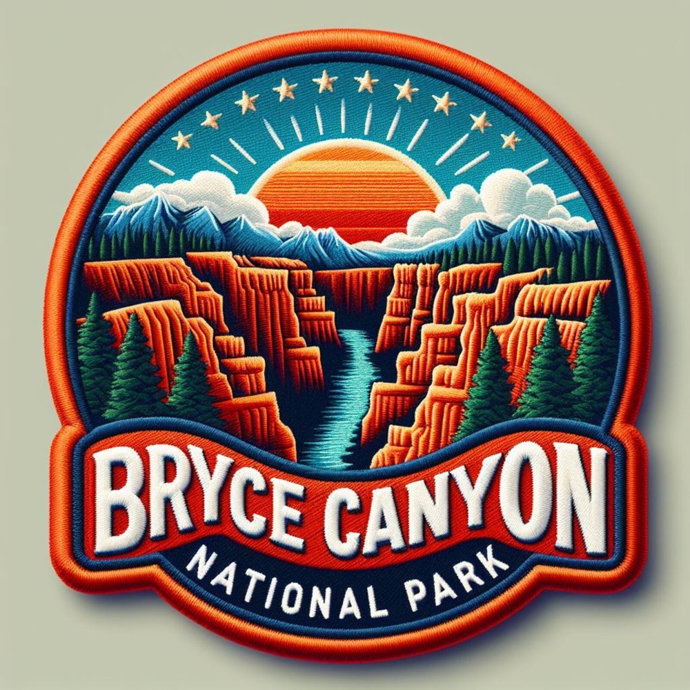 Bryce Canyon National Park Travel Patch Iron-on Applique Nature Badge Souvenir