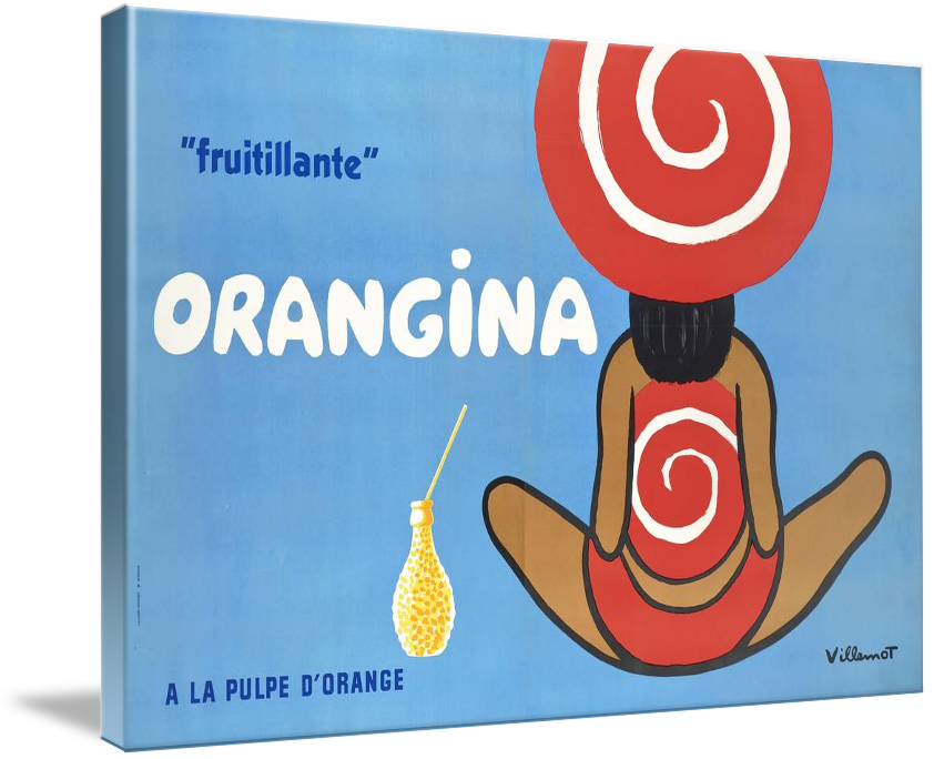 Canvas Art - Orangina Beverage Vintage Advertisement,