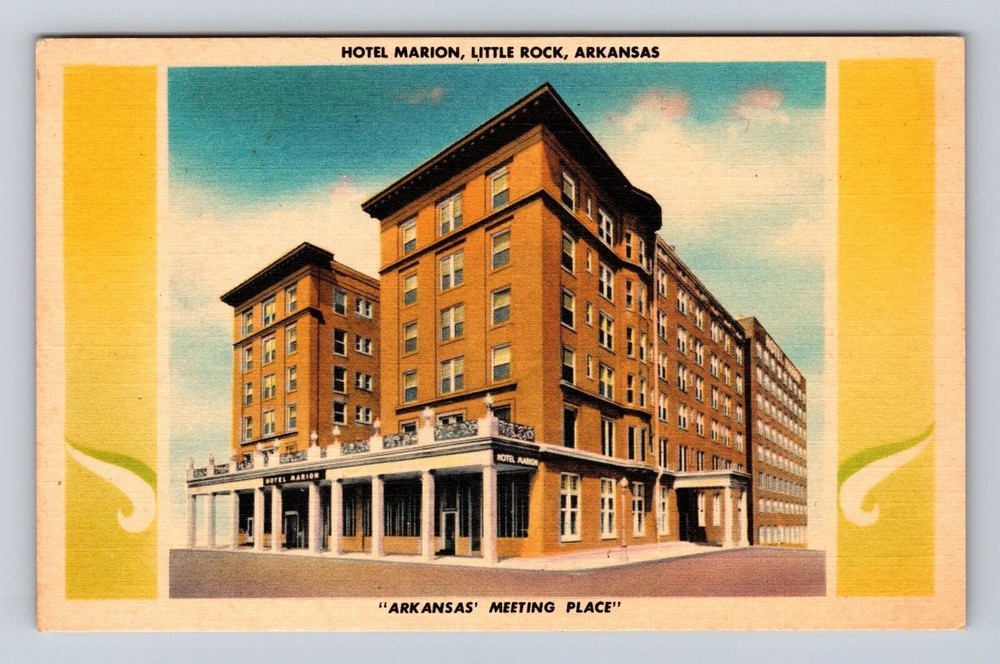 Little Rock AR-Arkansas, Hotel Marion, Advertising, Antique Vintage Postcard