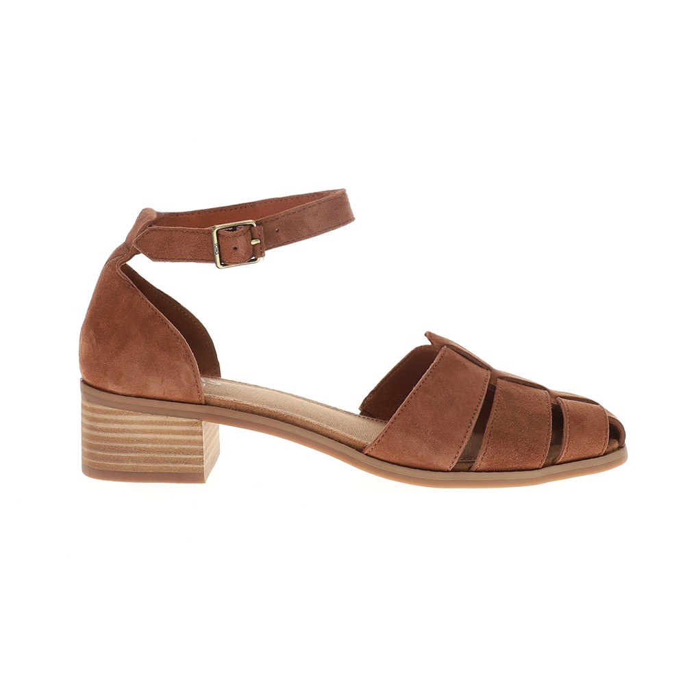 TOMS Jaclyn Brown Fisherman Block Heels for Women