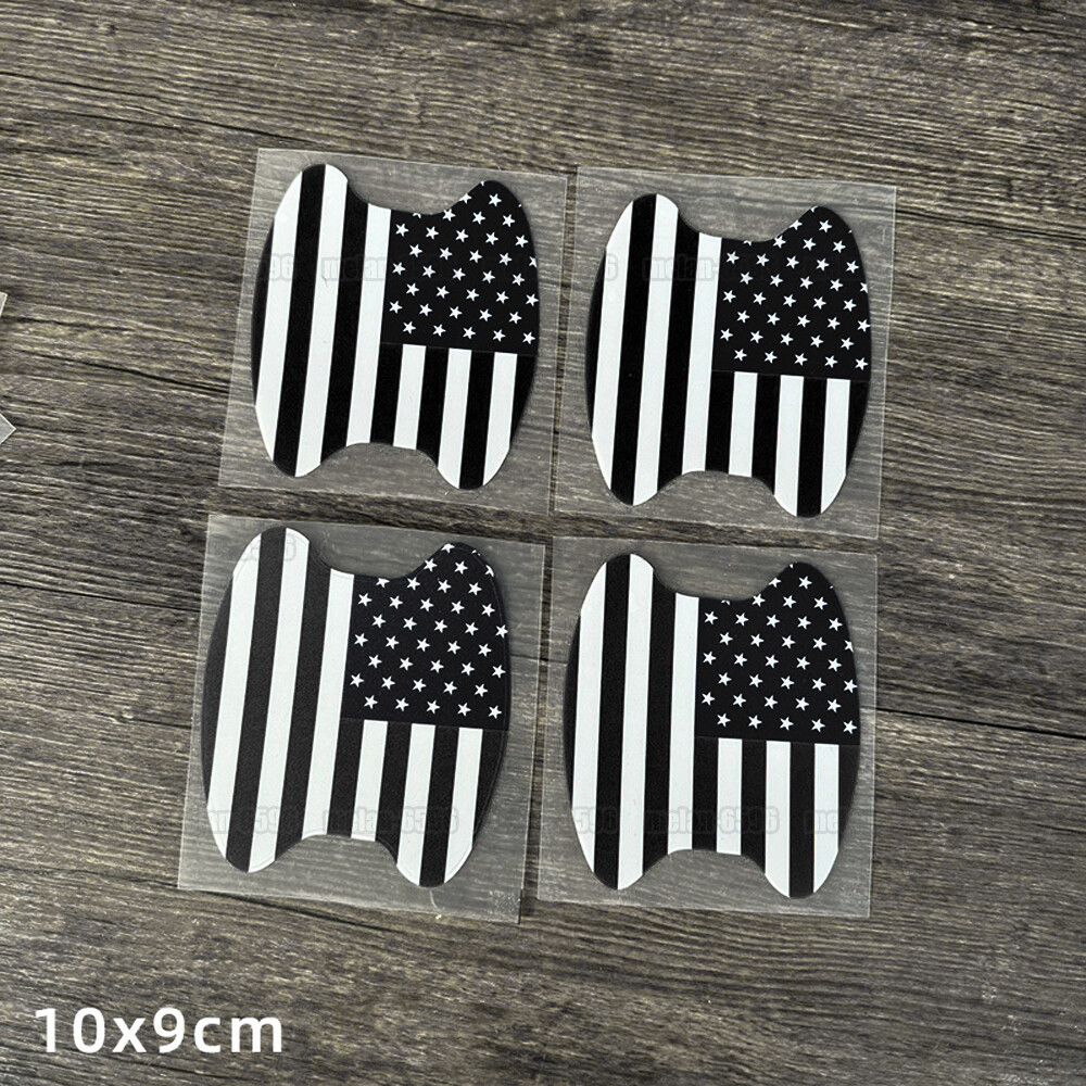 4pcs American US Flag Car Door Handle Anti Scratch Protector Cover Sticker Trims