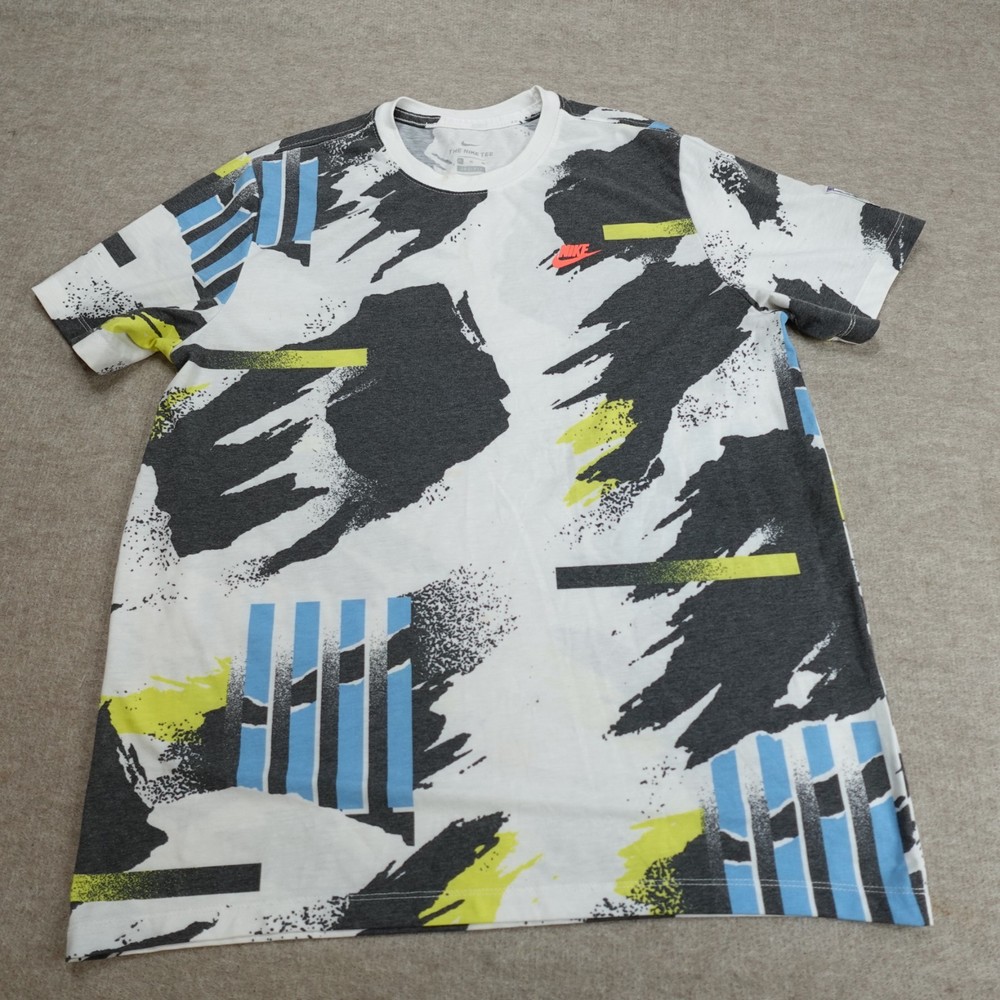 Nike Shirt XL White Blue Challenge Court Agassi