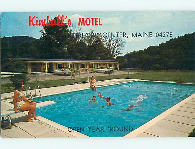 Pre-1980 OLD CARS & KIMBALL'S MOTEL Rumford Center Maine ME : clearance s8271