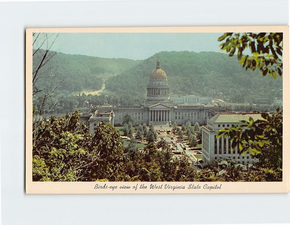 Postcard Birds eye view of the West Virginia State Capitol Charleston WV USA