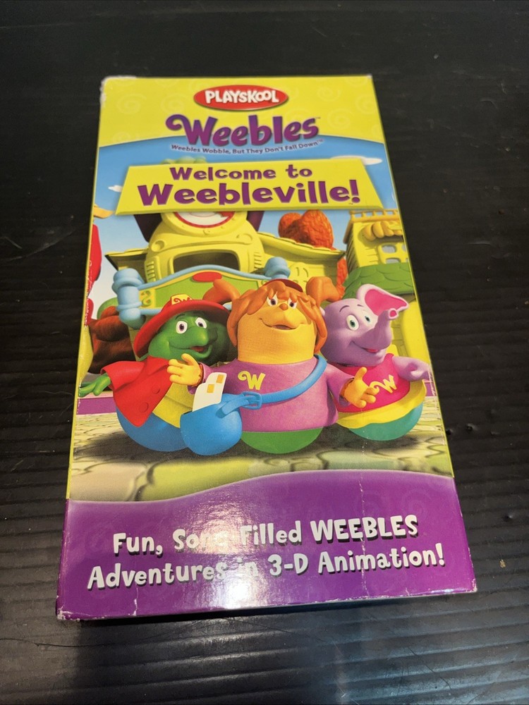 Playskool Weebles VHS Tape 2005 Welcome to Weebleville 3D Animation Songs Show