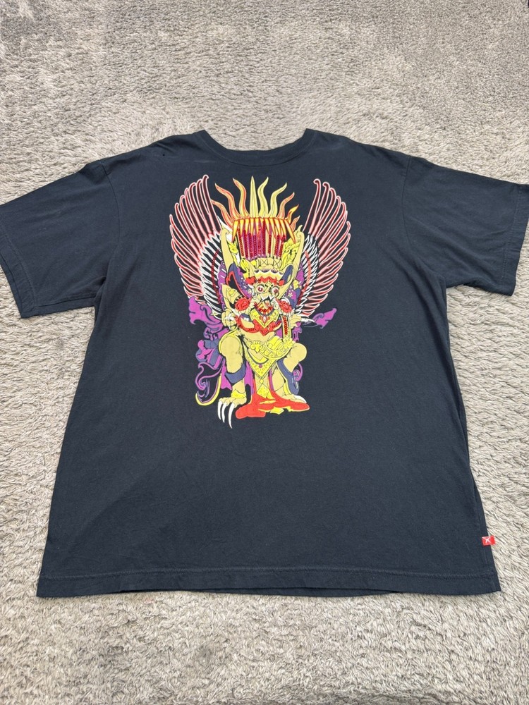 Artful Dodger Shirt Men 2XL Black Graphic Winged Monster Short Sleeve Crewneck