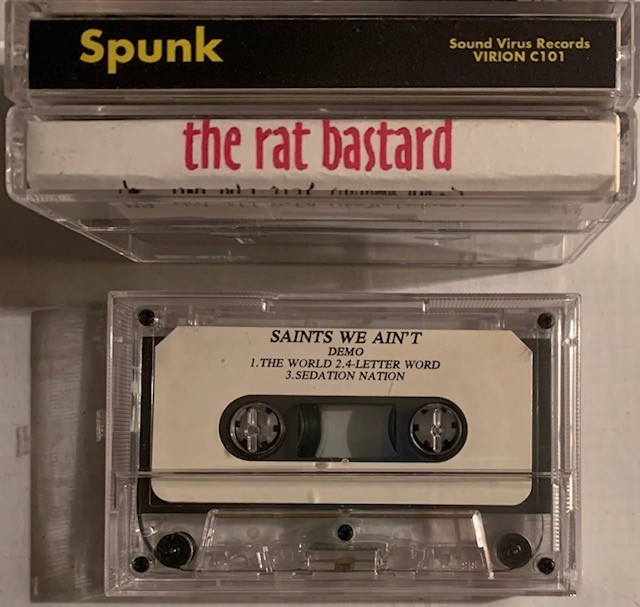 3x RARE 90's HARDCORE/THRASH DEMO CASSETTES Spunk/Rat Bastard/Saints We ain't