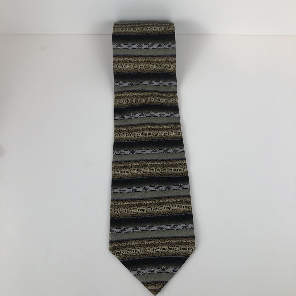 Men's Puritan Multicolored All Silk Neck Tie, 3.5 X 58, Made in USA