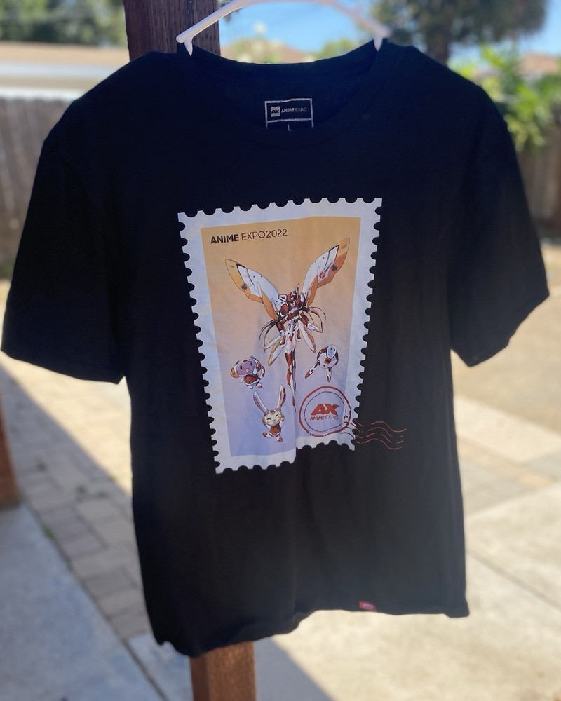 Anime Expo Men's Black Graphic Cotton Limited Edition T-Shirt Size L