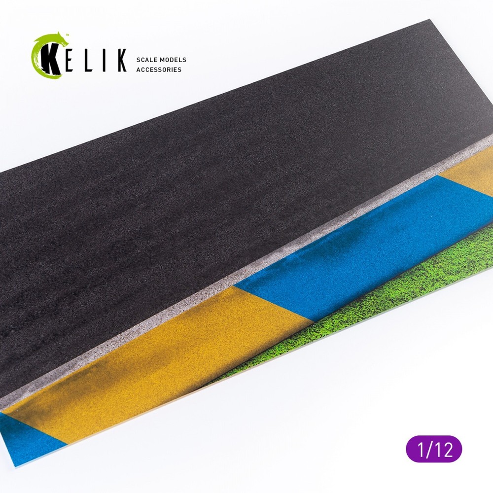 Asphalt road Moto race track type 1 Base Acrylic Scale 1:12 KeliK KS12001