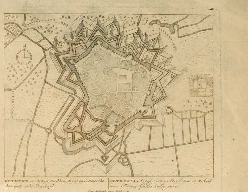 City map of Bethune