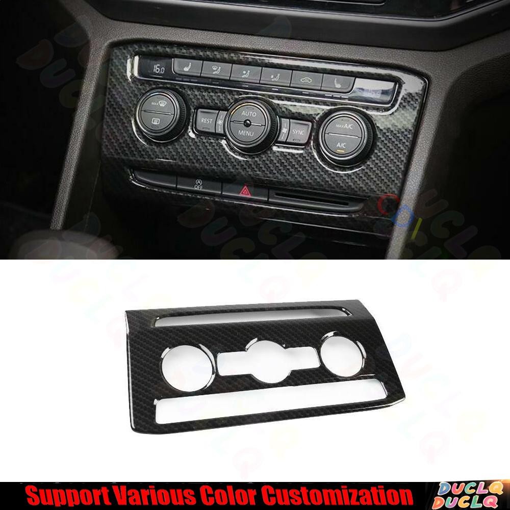 For Volkswagen Atlas 2018-2022 Carbon Fiber Central Console AC Switch Panel Trim