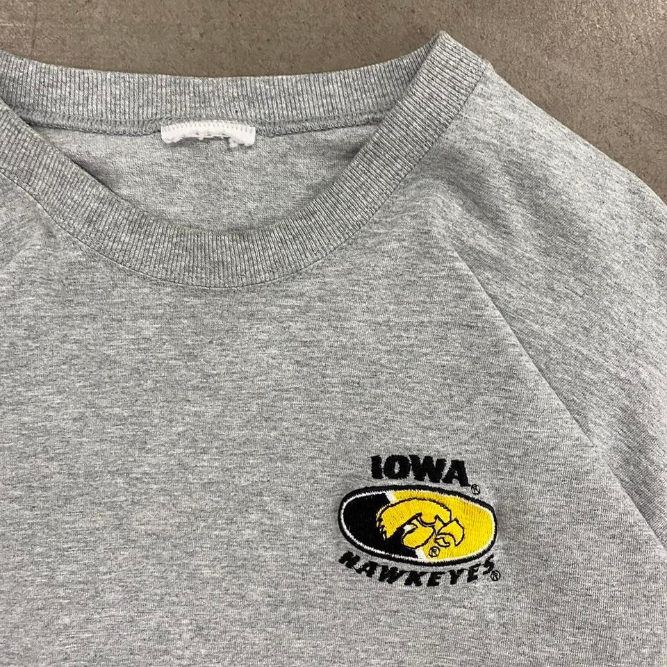 Vintage University of Iowa Hawkeyes Embroidery Logo Tee Shirt Size XL