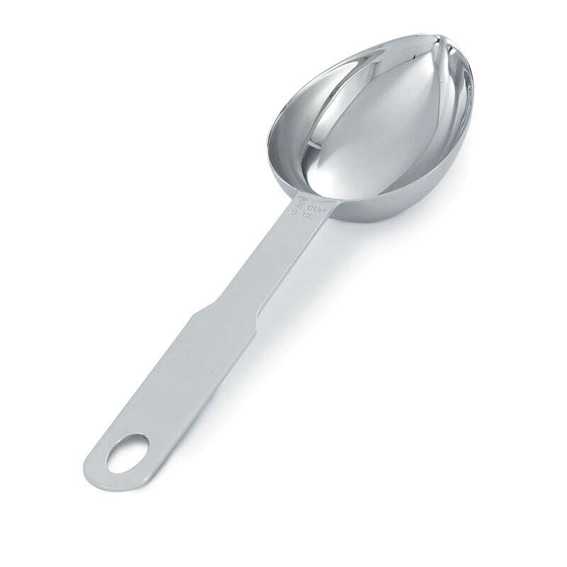 Vollrath 47056 Heavy Duty Oval 1/4 Cup S/S Measuring Scoop