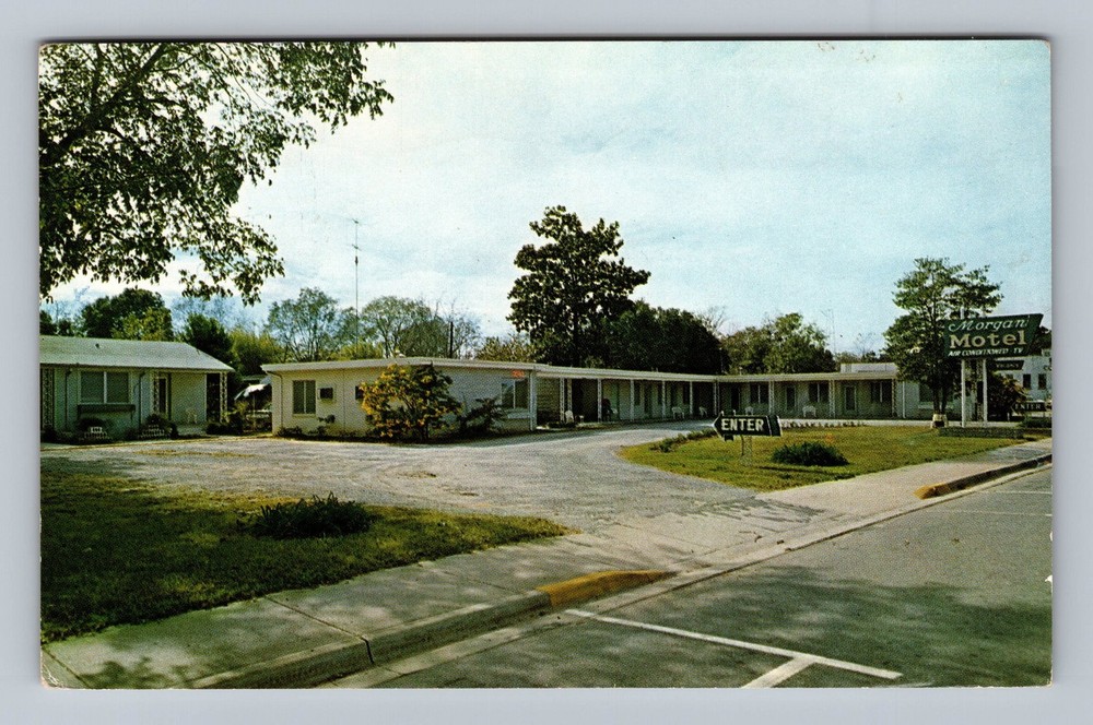 Chattahoochee FL-Florida Morgan Motel Vintage c1962 Postcard Standard Postal PC