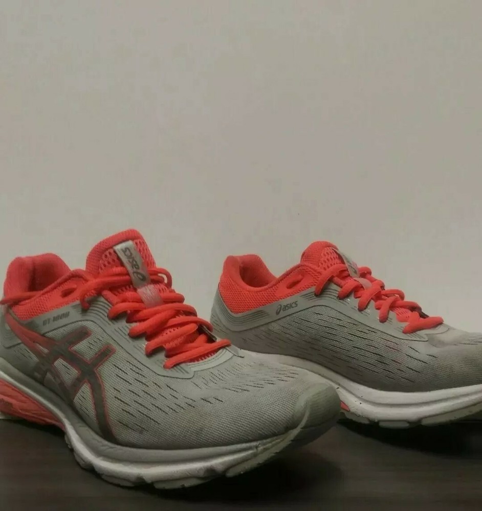 ASICS Gel GT-1000 Womens Running Shoes Size 10 Gray Orange Mesh  1012A030