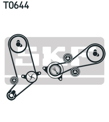 VKMC 01270 SKF water pump + timing belt kit for VW
