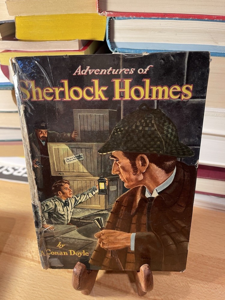 Adventures of Sherlock Holmes By Conan Doyle Hardcover Book Vintage 1955