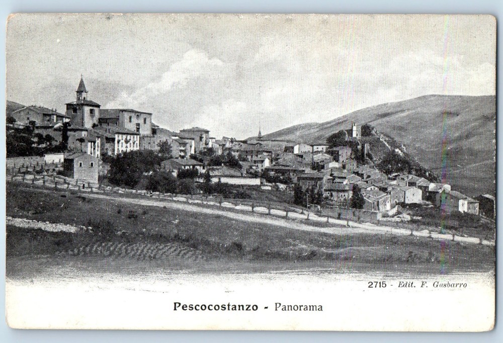Abruzzo Italy Postcard Pescocostanzo Panoramic View c1910 Unposted Antique-image