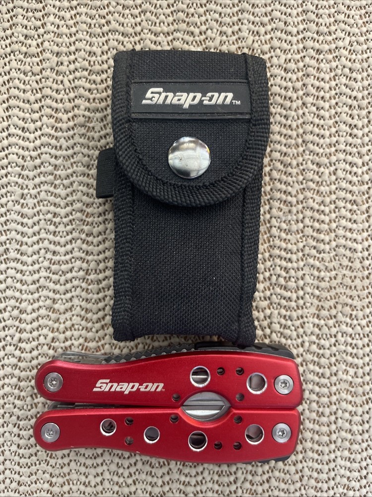 Snap-On Tools Red Multi-Tool Folding Pocket Knife w/ Pliers