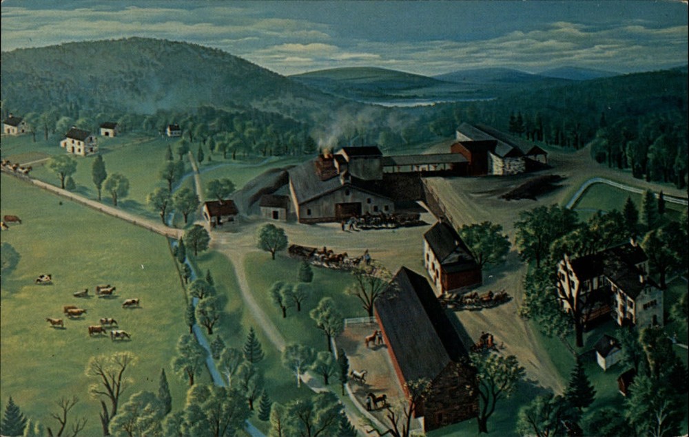 Hopewell Village National Historic Site Birdsboro PA ~ painting ~ art postcard