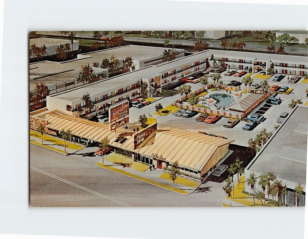 Postcard Vagabond Motor Hotel & Coffee Shop Los Angeles California USA