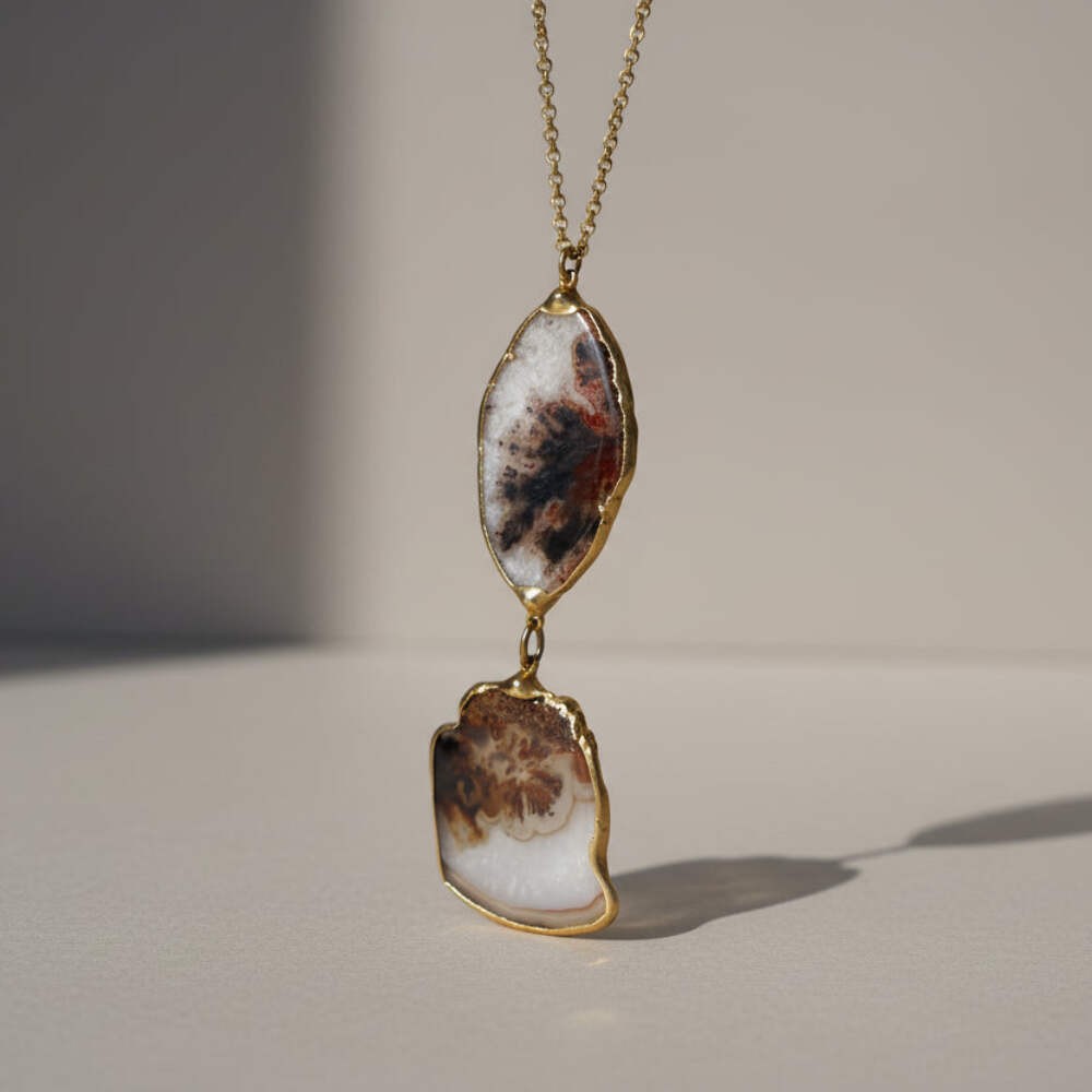 Vintage Agate Ranch + Marfa Long Multicolor Necklace