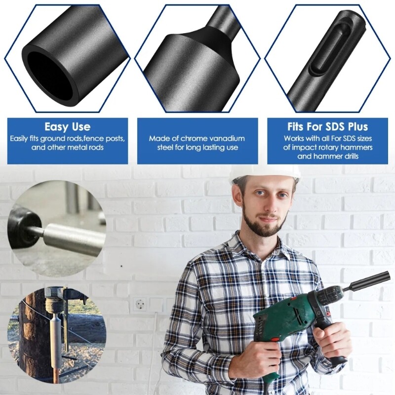 Plus Ground Rod Driver for 5/8 Inch 3/4 Inch Ground Rods Replacement