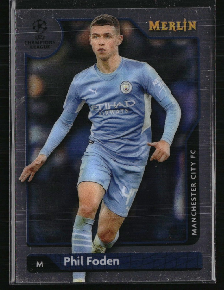 Phil Foden 2021-22 Merlin Chrome UEFA Champions League #38 SOCCER Card