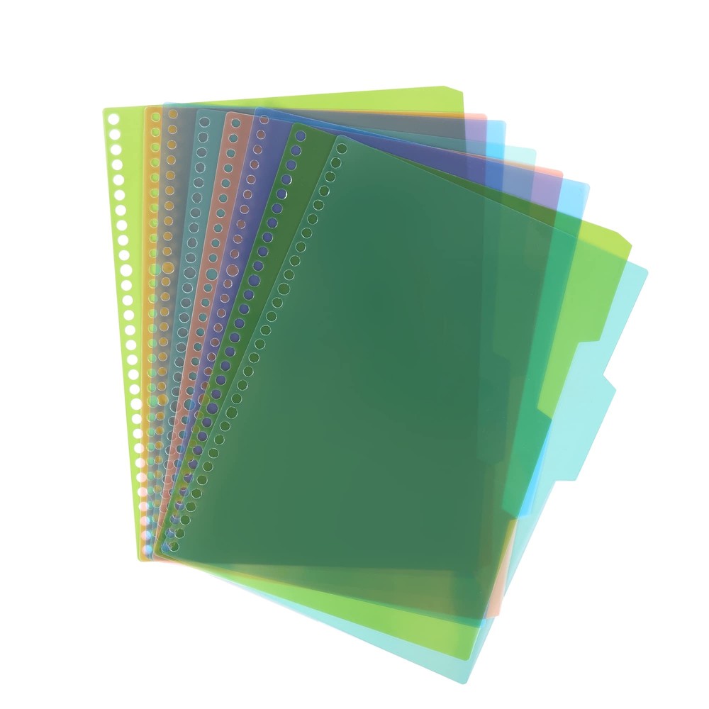 12 Plastic Dividers for Customizable Blank Recipe Notebook