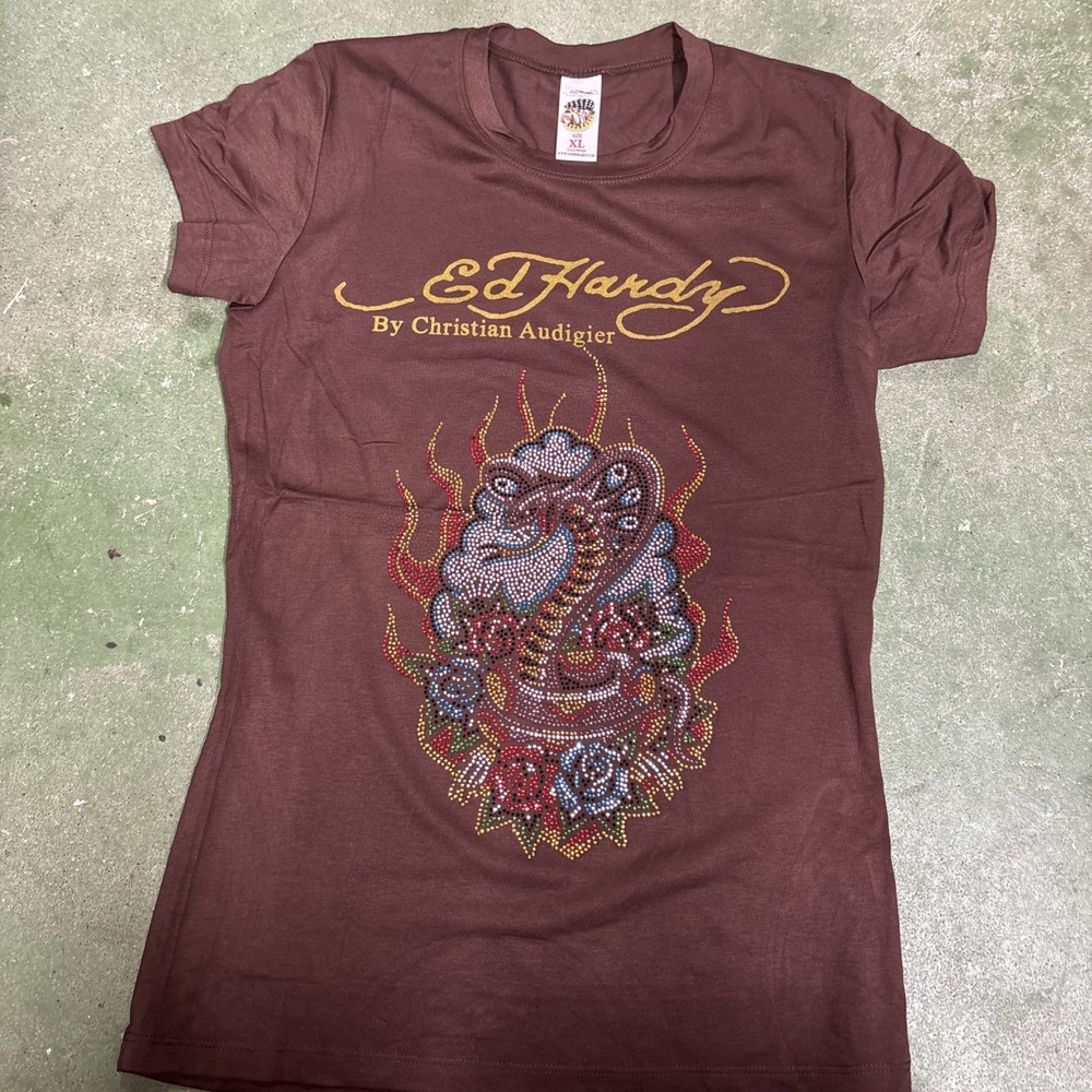RARE Vintage Ed Hardy SHIRT Woman Size XL NWOT