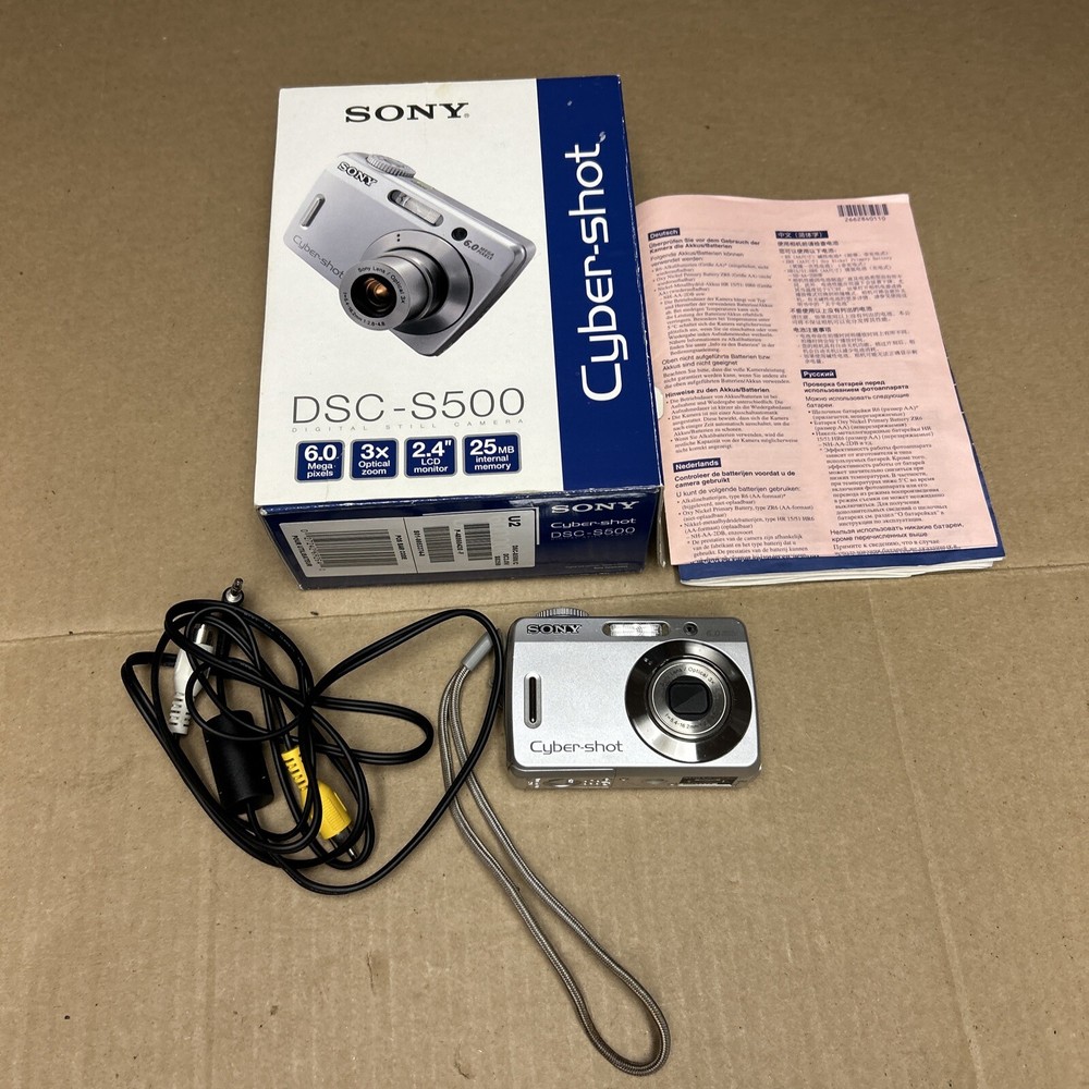 Sony Cyber-Shot DSC-S500 ~ 6.0MP  3x Zoom ~ Digital Camera ~ Silver ~ for parts