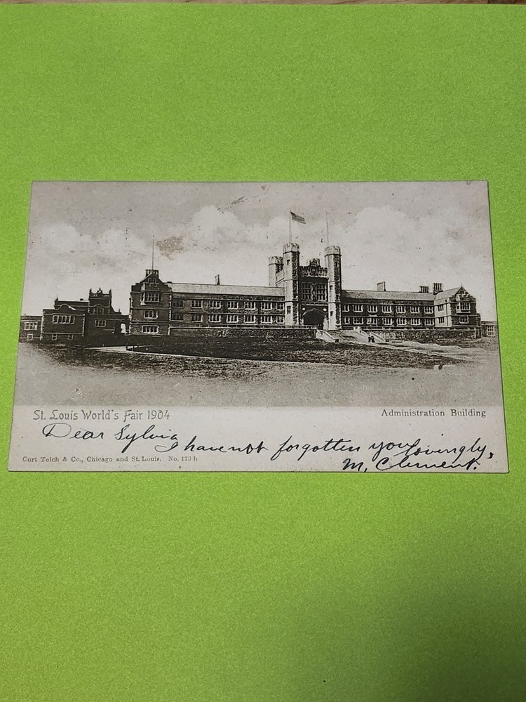 Vintage 1904 World's Fair Postcard Administration Building Posted