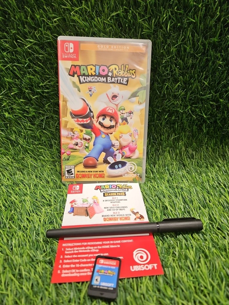 Nintendo Switch Mario+Rabbids Kingdom Battle COSTCO Gold Edition COMPLETE & CIB